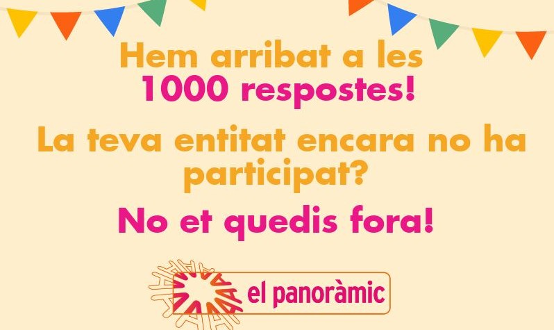 Més de 1000 entitats ja han respost El Panoràmic!
