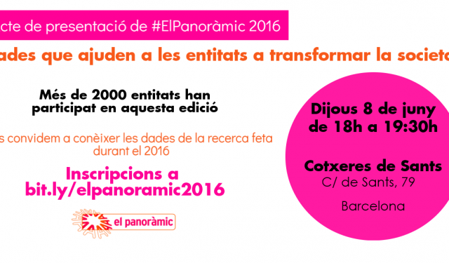 Presentació de resultats del Panoràmic 2016 i publicació d’informes